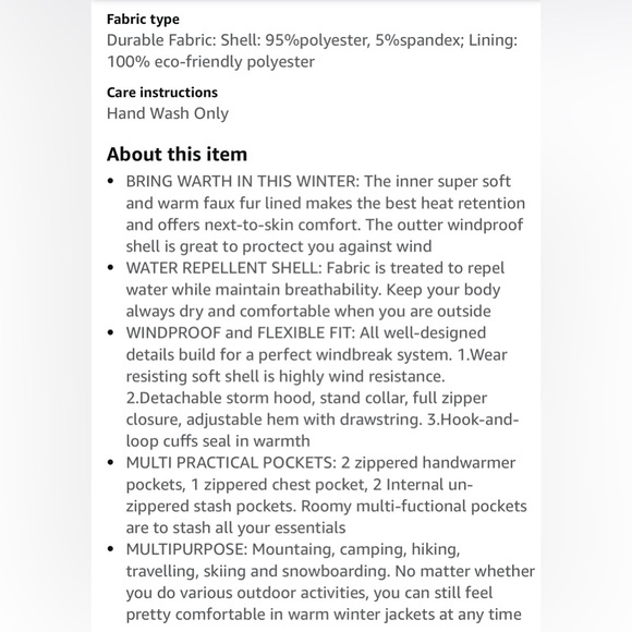 NWT Little Donkey Andy Water repellent snow/ski outdoor fleece lined jacket - Picture 7 of 16